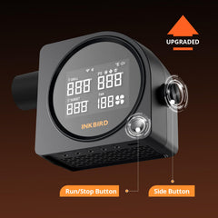 Inkbird connected to a USB power bank showing portable outdoor power option