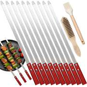 Innvist front view of 10 skewers set showing contents and benefits