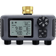 Insoma front view showing brass inlet and durable casing for reliable outdoor use