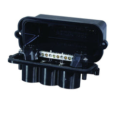 Intermatic PJB2175 front view showing black enclosure and secure lid for weatherproof protection