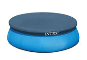 Intex front view of 10-foot round cover showing fit and protection
