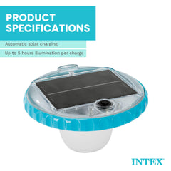 Intex color cycle showing blue green red purple for mood lighting benefit