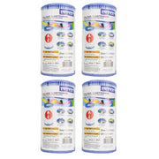 INTEX front view of Type A 4-pack showing genuine packaging and quick replacement benefit