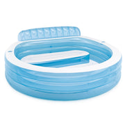 Intex front packaging showing pool and contents, quick setup benefit