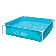 Intex kiddie pool front packaging showing compact backyard play benefits