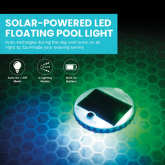 Intex LED light on water at night creating safe illuminated benefit