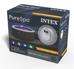Intex PureSpa LED rear with batteries visible for simple replacement
