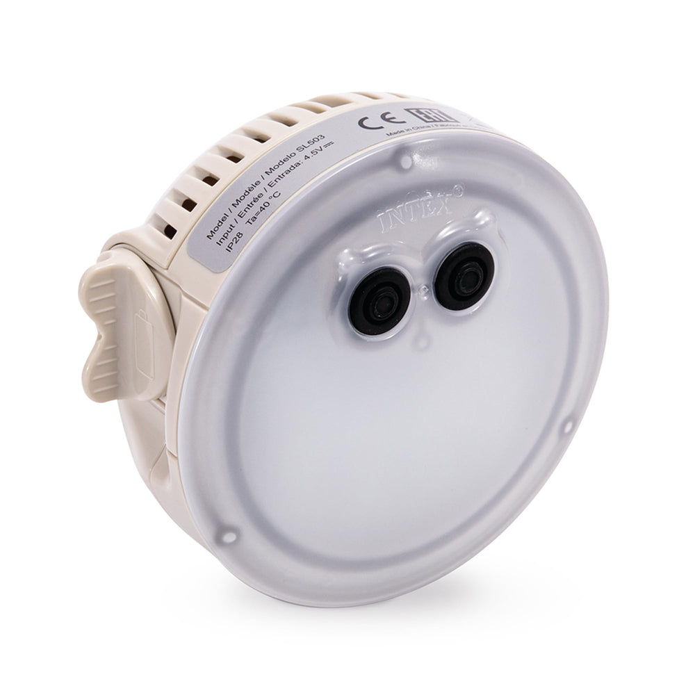 Intex PureSpa LED front view showing compact design and easy mount benefit