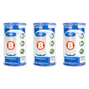 Intex Type B front packaging showing three cartridges and product benefits