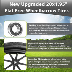 iococee wheel installed on a garden cart demonstrating smooth rolling benefit