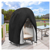 Iptienda cover front view showing full chair protection and weather resistance