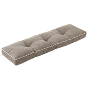 IPYNBAP bench cushion front view showing khaki color and neat finish for cohesive seating
