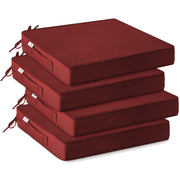 IPYNBAP front view of burgundy cushion set showing neat stack and color