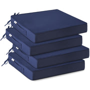 IPYNBAP front view of four navy blue cushions showing neat corners and color, durable look