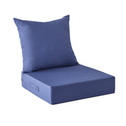IPYNBAP navy seat and back cushions front view showing coordinated patio style and comfort