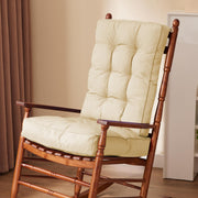 IPYNBAP front view of beige rocking chair cushions showing neat fit and comfort
