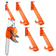 iulrtba front-mounted chainsaw on wall rack shows organized storage benefit