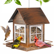 IWNTWY front view showing house-shaped feeder and vintage appeal