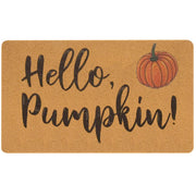 IZUS front view of Hello Pumpkin mat showing welcoming design and entry appeal