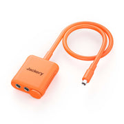 Jackery connector front view showing male and female ports for flexible solar expansion