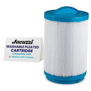 jacuzzi filter front view showing cartridge shape and fit for easy replacement benefit