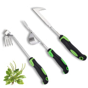 Jahenway front view of all three weeding tools showing kit versatility and portability