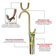 Jameson WR-1 attached to fiberglass pole demonstrating secure fit benefit