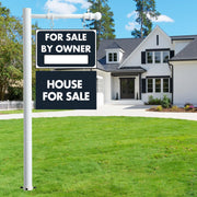 JAOTREL front view of full 100-inch sign post showing professional finish and stability