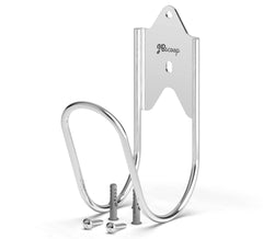 JBscoop holding a coiled garden hose showing tangle-free organization benefit
