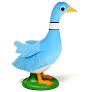 JcHrmers front view of blue pigeon outfit showing instant book-theme charm