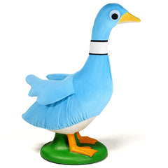 JcHrmers front view of blue pigeon outfit showing instant book-theme charm