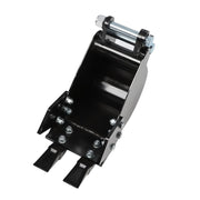 Jecoupoon front view of 200mm trenching bucket showing narrow cutting width for precise digs