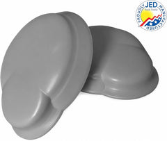 JED Pool Tools next to ruler showing 3-inch sizing for accurate fit and easy planning