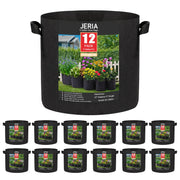 JERIA front view of 12-pack grow bags showing compact packaging and quantity