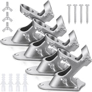Jetec flag holder front view showing sturdy silver bracket and clean finish benefit: durable display