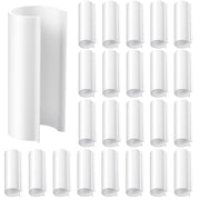 Jetec front view of 32-pack white PVC clips showing quantity and clean finish
