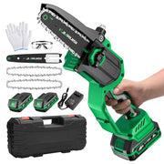 JIARUISI front view showing compact saw and carrying case, easy transport