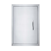 JIE JIN front view access door showing clean brushed finish and flush fit benefit