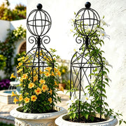 JILLSKY front view of two obelisks showing balanced design and instant height