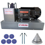 Jinlida front view of blade sharpener showing stable steel base and motor for reliable sharpening