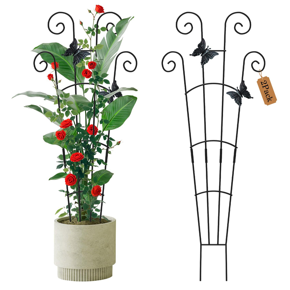 JJSHUANL front view of trellis showing sturdy frame and balance