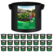 JNYONG front view of 24-pack grow bags showing full set and benefits