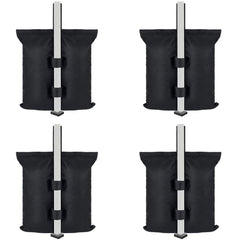 Jorohiker front view of four empty weight bags showing durable design and portability