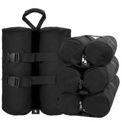 Jorohiker front view of four canopy weight bags showing stable base