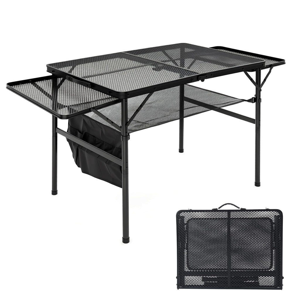 JOUYEK front view open showing sturdy portable table and expanded workspace