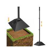 JouZYA steel tamper front view showing sturdy base and finish for durable compaction