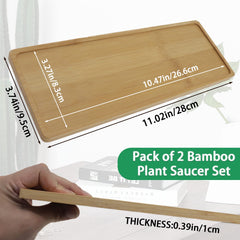 Joyangy bamboo tray close-up detail displaying smooth grain and durable edge