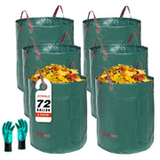 joyhalo front view of a filled leaf bag showing large capacity and tidy yard results