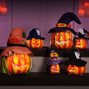 JOYIN front packaging showing six pumpkins and colorful hats for instant decoration