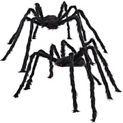 JOYIN front view of two giant spider props showing eerie yard impact
